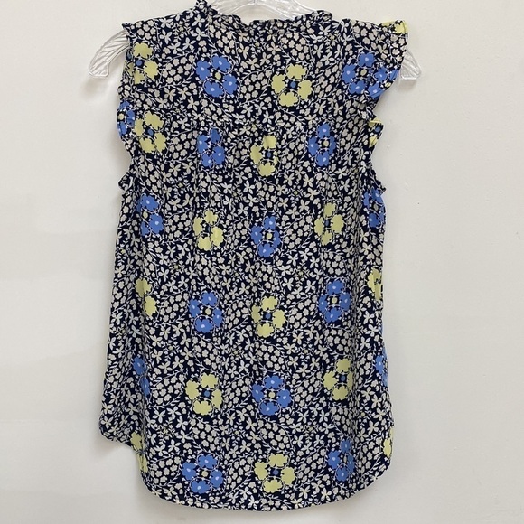 Loft Floral Button Ruffle Sleeve Blouse Women’s Size XS - Picture 8 of 11